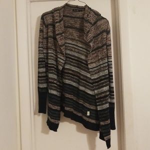 Brittney Black long sleeve hooded cardigan